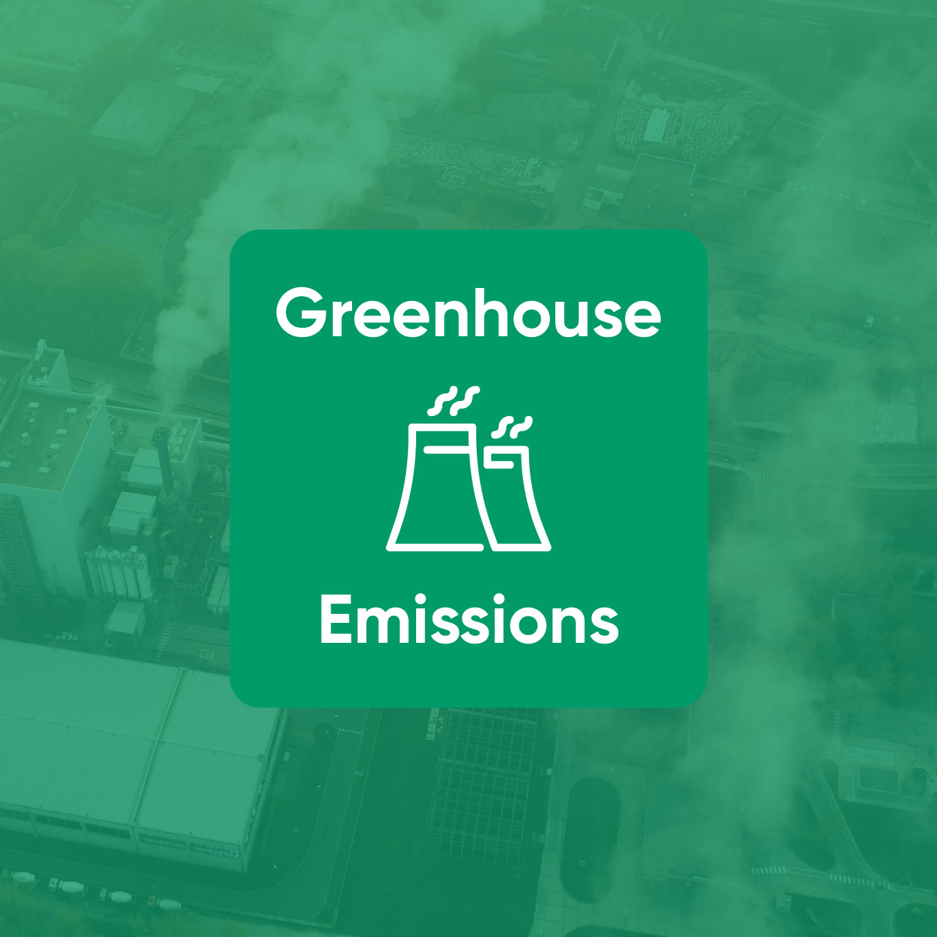 Greenhouse emissions icon